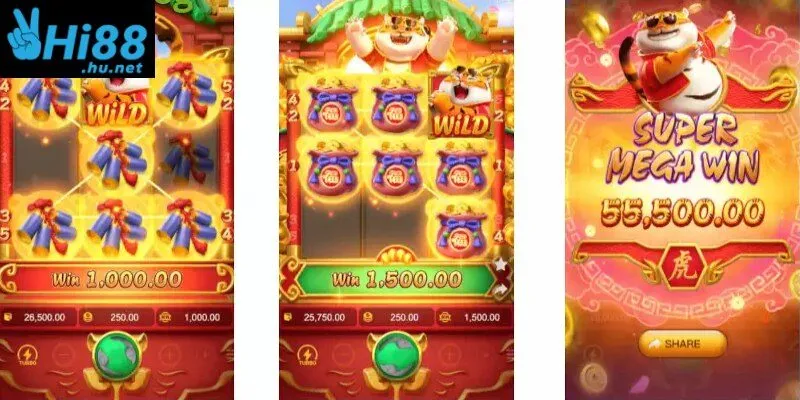 Nổ hũ Hổ May Mắn Hi88, slot 3x3 đơn giản mà cực kỳ bùng nổ