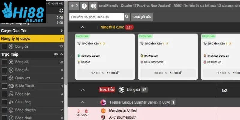 Thể Thao IM Sports Hi88 - Sảnh cược uy tín hàng đầu châu Á